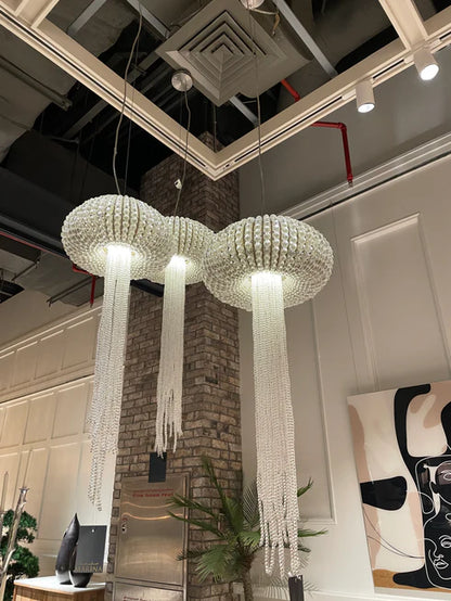 HomeDor New Designer Jellyfish Glass Pendant Chandelier
