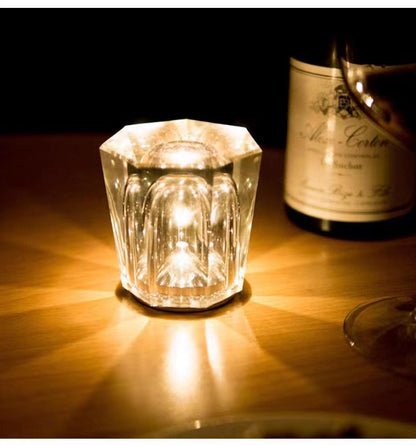 Levy Kristalllampe, dekoratives Nachtlicht