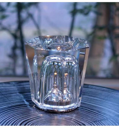 HomeDor Crystal Glass Lamp Decorative Night Light