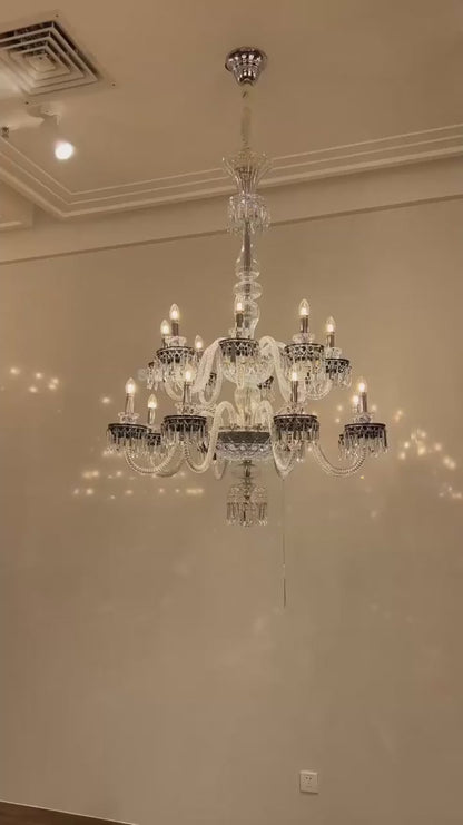 HomeDor Premium Luxury Diva Vintage Candle Crystal Chandelier