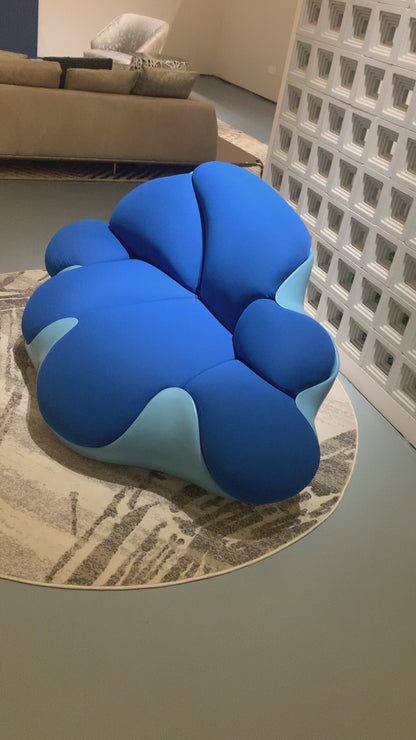 HomeDor Creative Fiberglass Fabric Blue Cloud Sofa