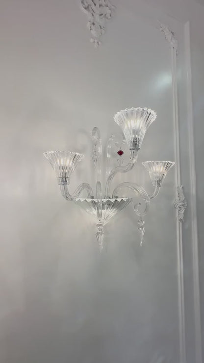 HomdeDor Premium Oriental Classical 2/3-Arm  Crystal Wall Sconce