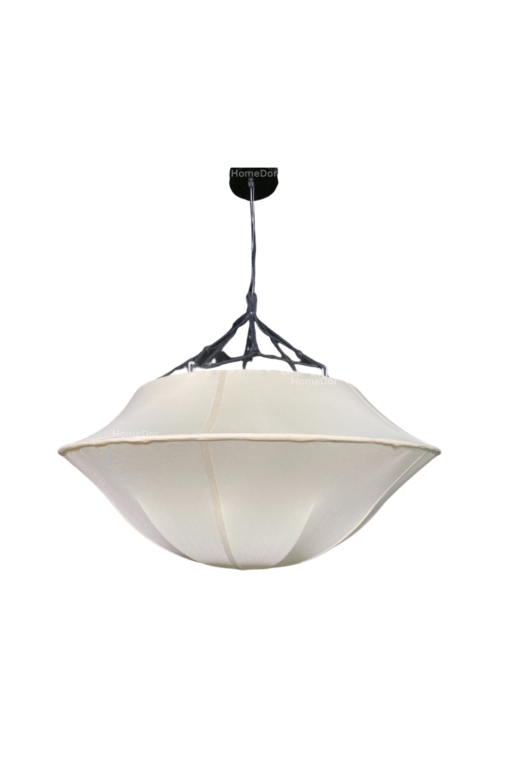 HomeDor Serenity White Fabric Chandelier