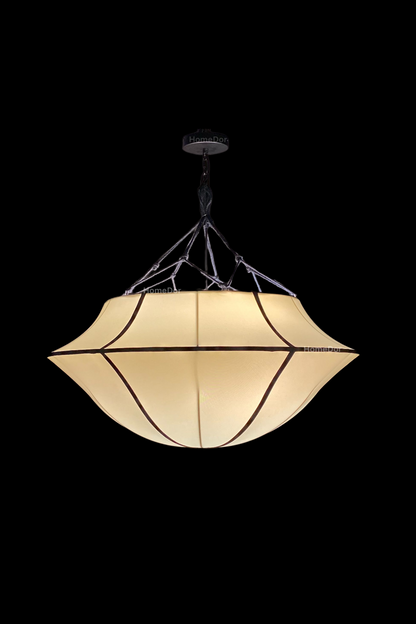 HomeDor Serenity White Fabric Chandelier