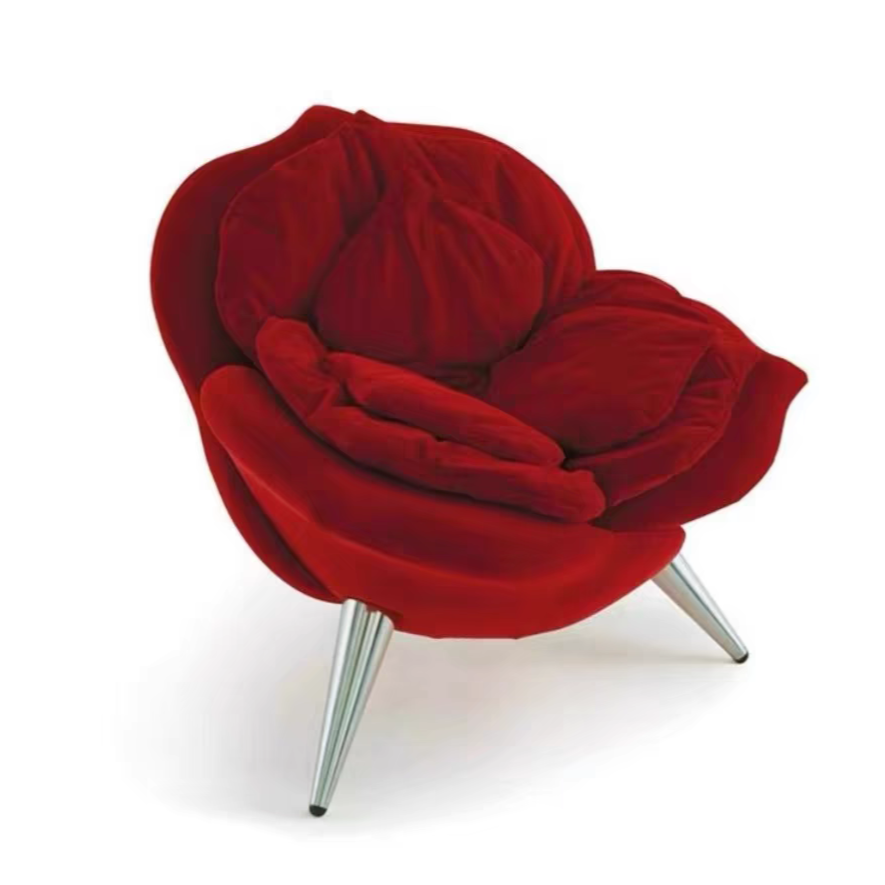 HomeDor Italian Style Creative Rose Petal Sofa Chair