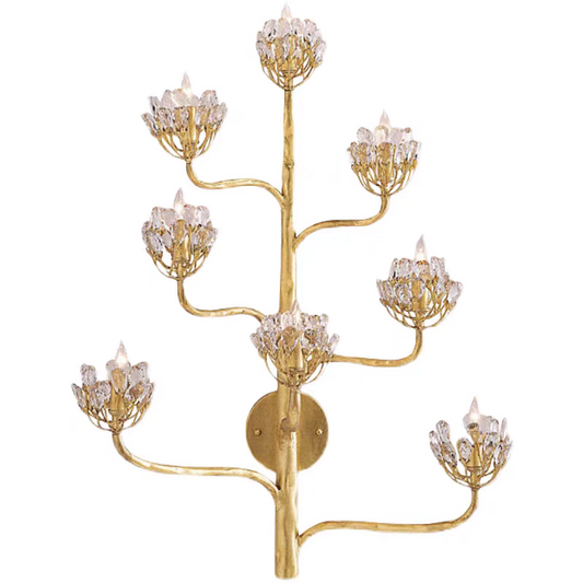 HomeDor Creative Crystal Flower Tree Wall Sconce