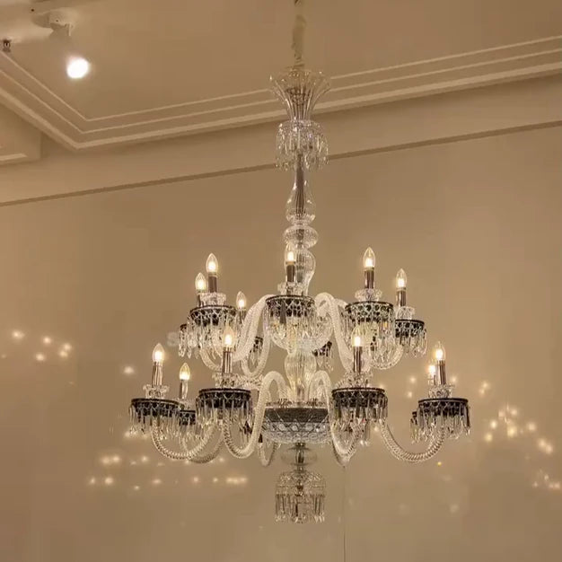 HomeDor Premium Luxury Diva Vintage Candle Crystal Chandelier