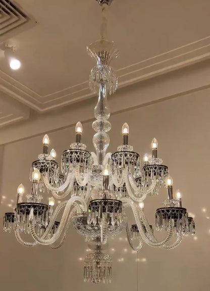 HomeDor Premium Luxury Diva Vintage Candle Crystal Chandelier