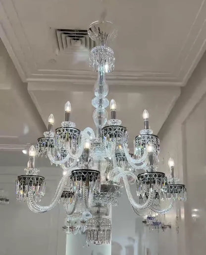 HomeDor Premium Luxury Diva Vintage Candle Crystal Chandelier