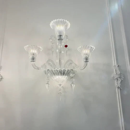 HomdeDor Premium Oriental Classical 2/3-Arm  Crystal Wall Sconce