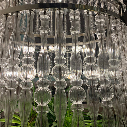 HomeDor Creative Handmade Glass Cage Chandelier